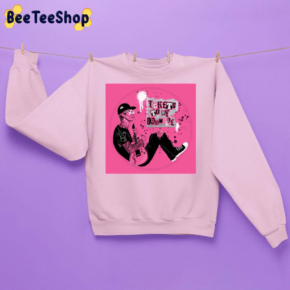 Pink Art Tickets To My Downfall Machine Gun Kelly Trending Unisex Sweatshirt Pink Art Tickets To My Downfall Machine Gun Kelly Trending Unisex Sweatshirt