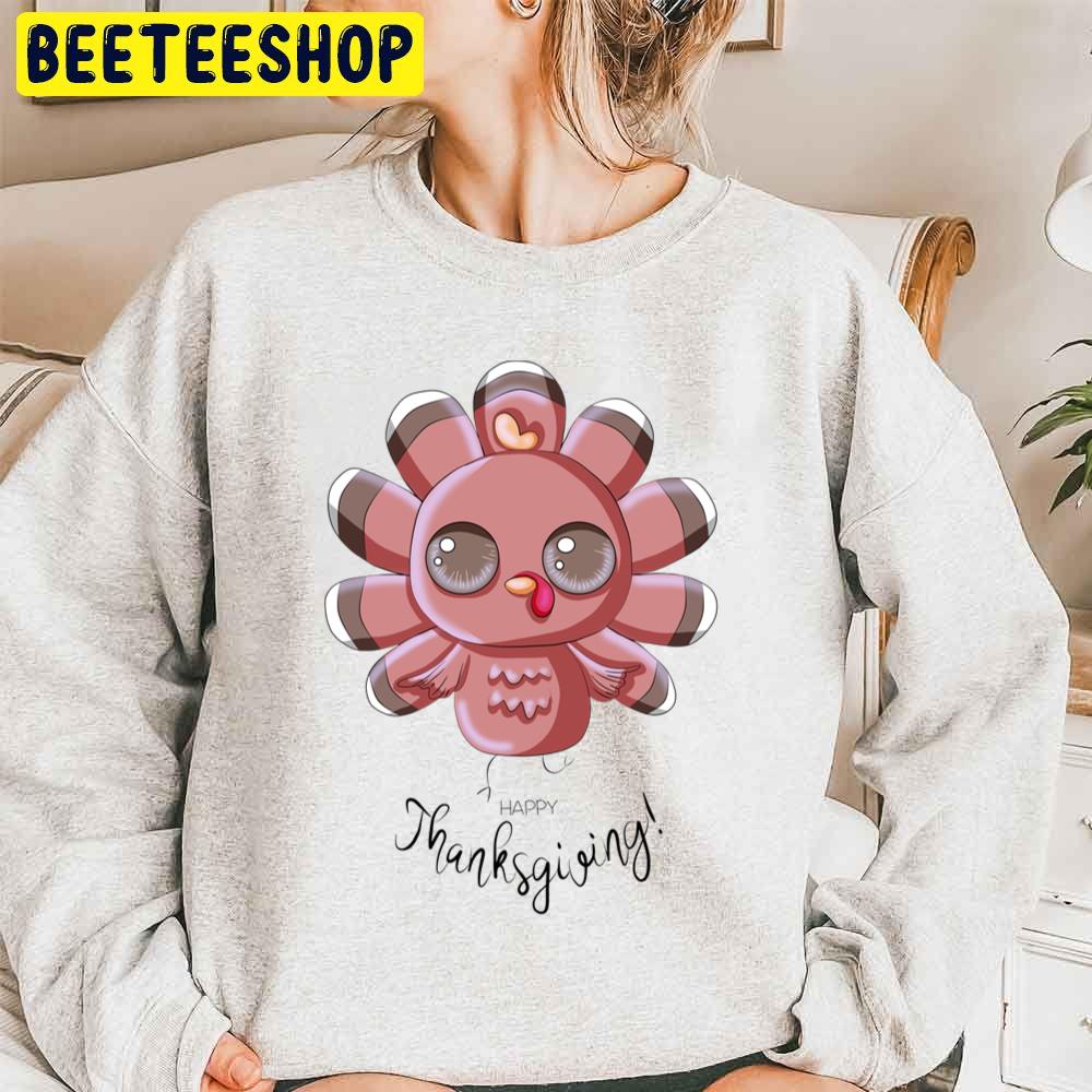 Pink Turkey Happy Thanksgiving Trending Unisex Sweatshirt Pink Turkey Happy Thanksgiving Trending Unisex Sweatshirt