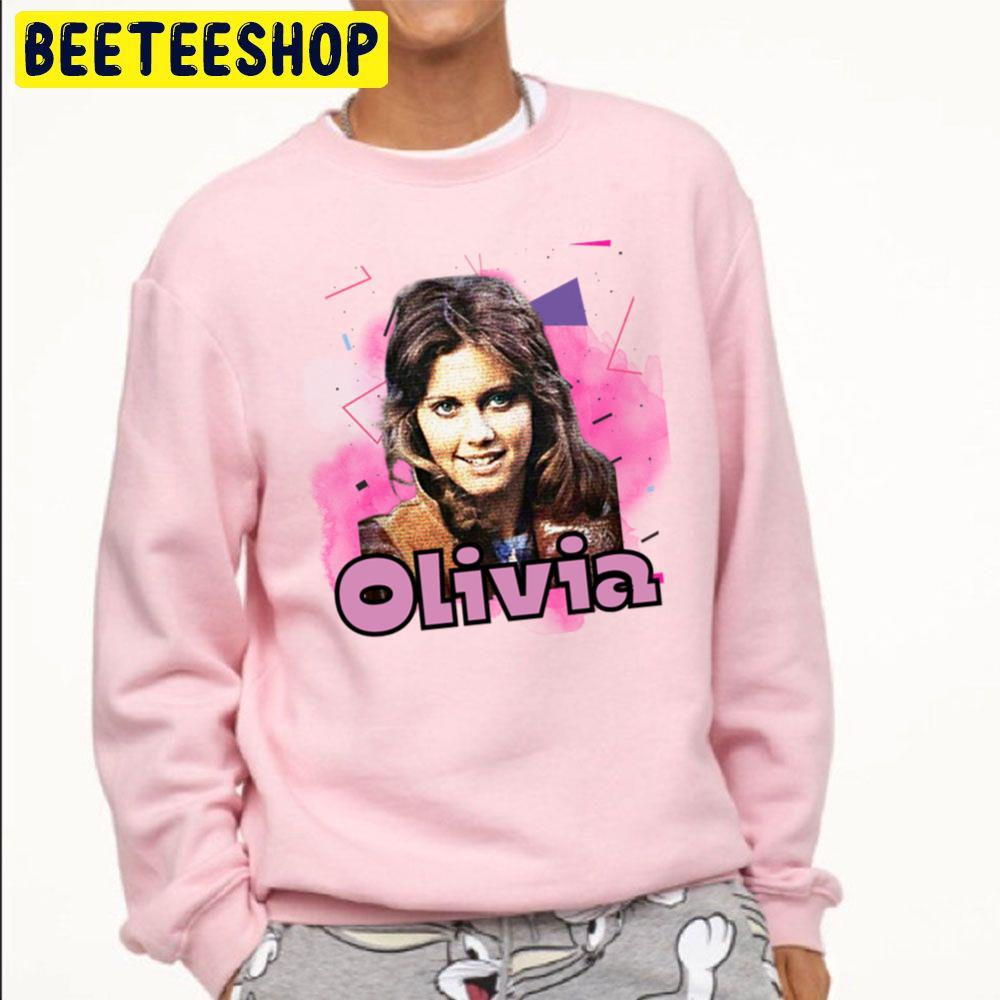 Pink Vintage Art Olivia Newton John Trending Unisex Sweatshirt Pink Vintage Art Olivia Newton John Trending Unisex Sweatshirt