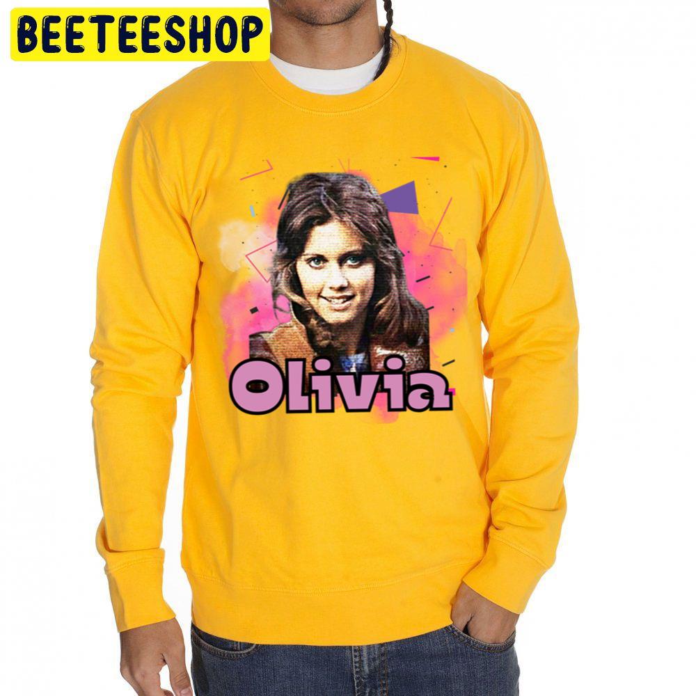 Pink Vintage Art Olivia Newton John Trending Unisex Sweatshirt Pink Vintage Art Olivia Newton John Trending Unisex Sweatshirt