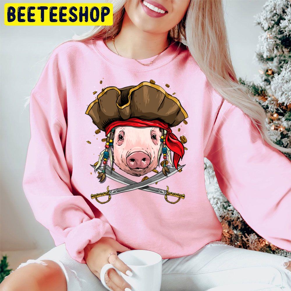 Pirate Pig Jolly Roger Halloween Costume Christmas Trending Unisex Hoodie Pirate Pig Jolly Roger Halloween Costume Christmas Trending Unisex Hoodie