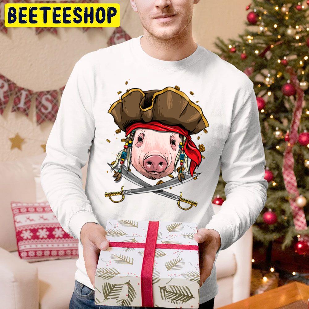 Pirate Pig Jolly Roger Halloween Costume Christmas Trending Unisex Hoodie Pirate Pig Jolly Roger Halloween Costume Christmas Trending Unisex Hoodie