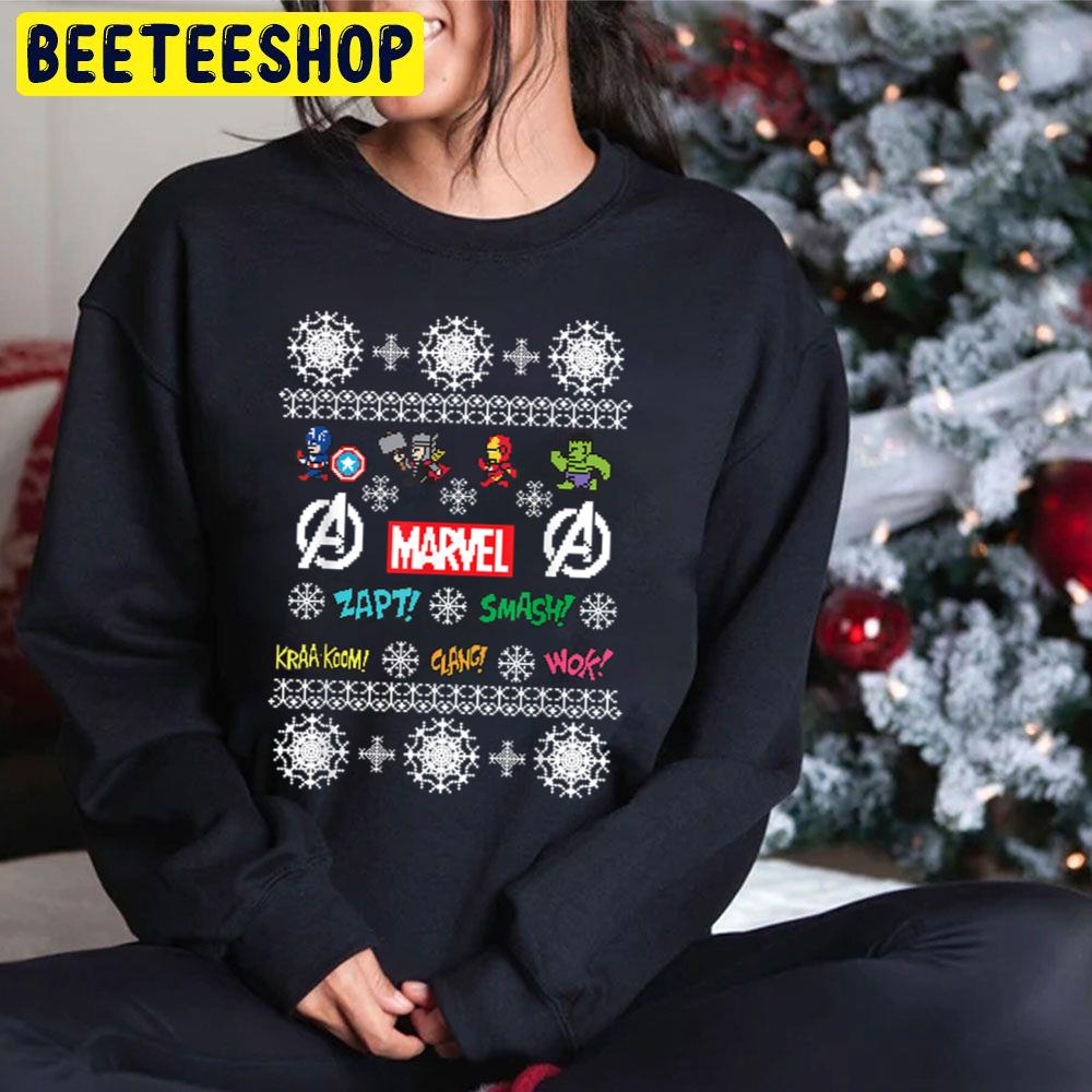 Pixel Marvel Zapt Smash Kraa Koom Clang Wok Christmas Trending Unisex Hoodie Pixel Marvel Zapt Smash Kraa Koom Clang Wok Christmas Trending Unisex Hoodie
