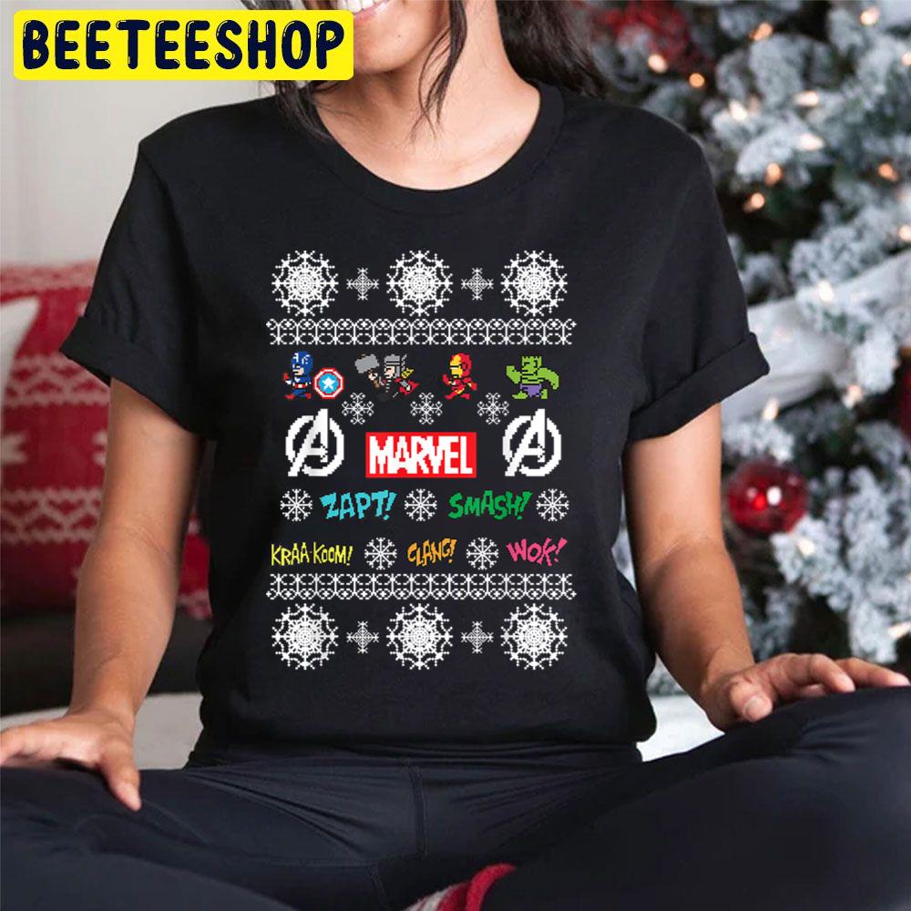 Pixel Marvel Zapt Smash Kraa Koom Clang Wok Christmas Trending Unisex Hoodie Pixel Marvel Zapt Smash Kraa Koom Clang Wok Christmas Trending Unisex Hoodie