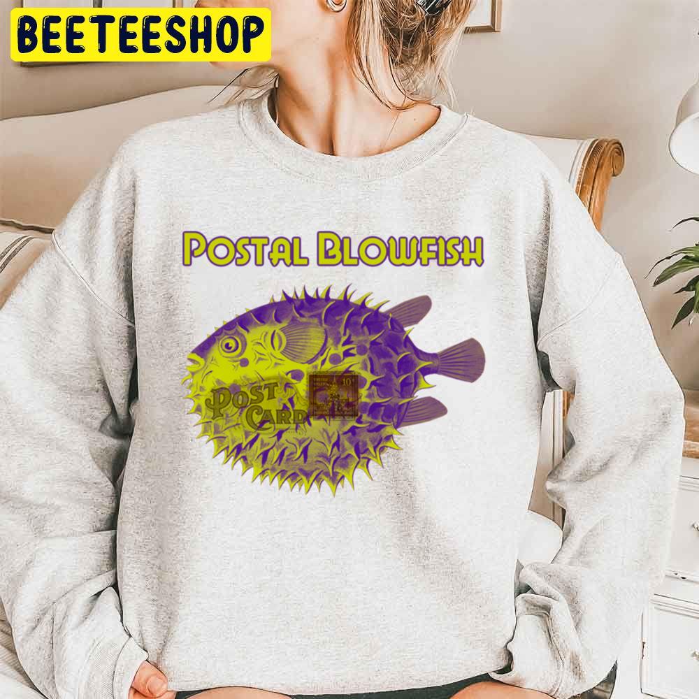 Postal Blowfish Post Card Trending Unisex Sweatshirt Postal Blowfish Post Card Trending Unisex Sweatshirt
