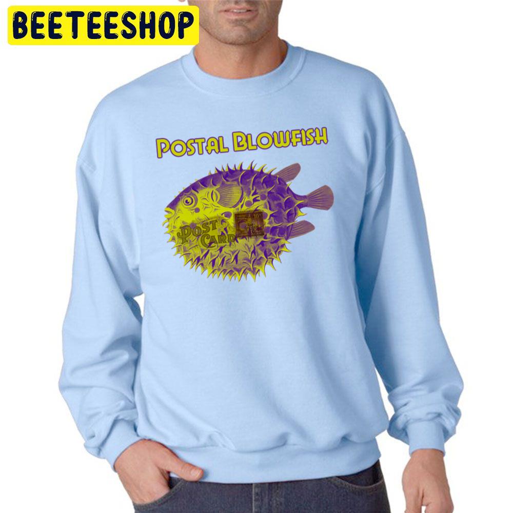 Postal Blowfish Post Card Trending Unisex Sweatshirt Postal Blowfish Post Card Trending Unisex Sweatshirt