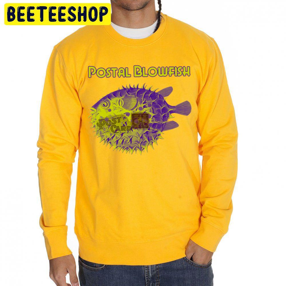 Postal Blowfish Post Card Trending Unisex Sweatshirt Postal Blowfish Post Card Trending Unisex Sweatshirt