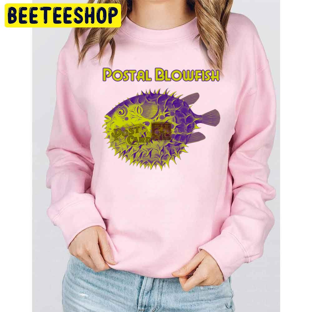 Postal Blowfish Post Card Trending Unisex Sweatshirt Postal Blowfish Post Card Trending Unisex Sweatshirt