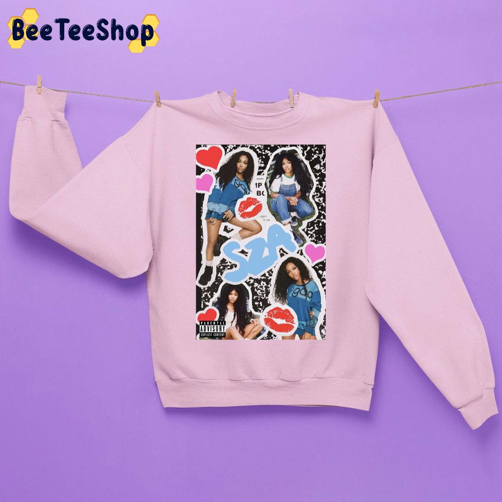 Posters Kiss And Hearts Sza Trending Unisex Sweatshirt Posters Kiss And Hearts Sza Trending Unisex Sweatshirt