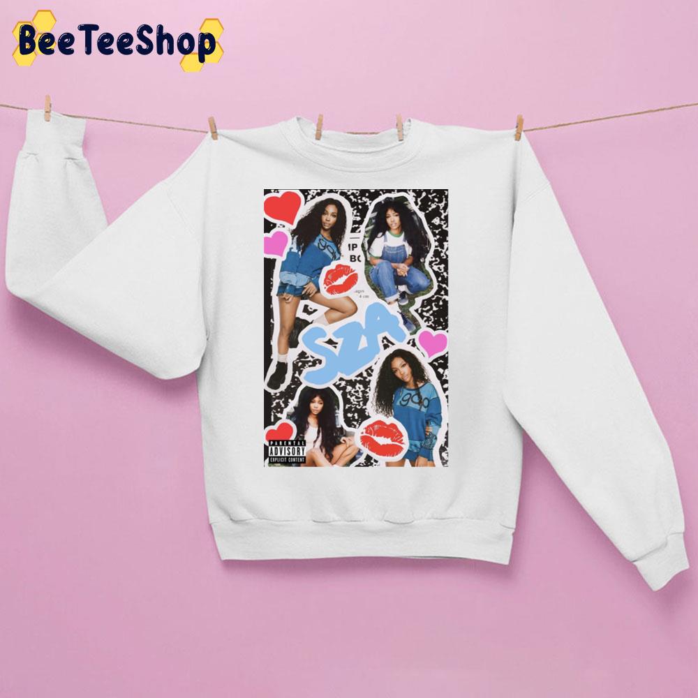 Posters Kiss And Hearts Sza Trending Unisex Sweatshirt Posters Kiss And Hearts Sza Trending Unisex Sweatshirt