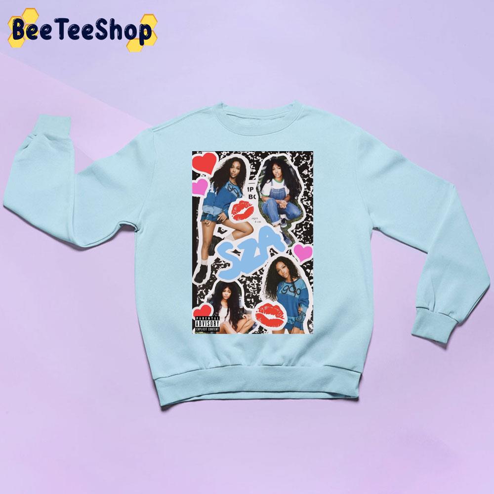Posters Kiss And Hearts Sza Trending Unisex Sweatshirt Posters Kiss And Hearts Sza Trending Unisex Sweatshirt