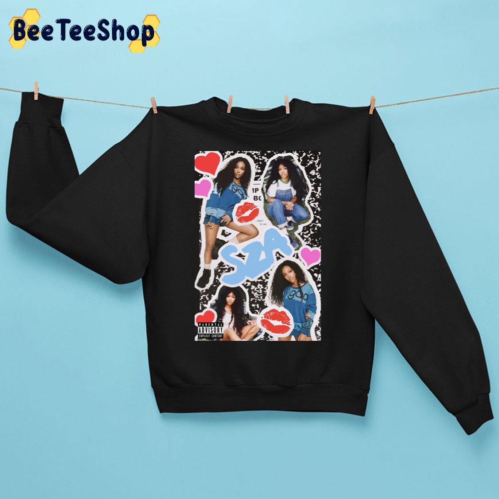 Posters Kiss And Hearts Sza Trending Unisex Sweatshirt Posters Kiss And Hearts Sza Trending Unisex Sweatshirt