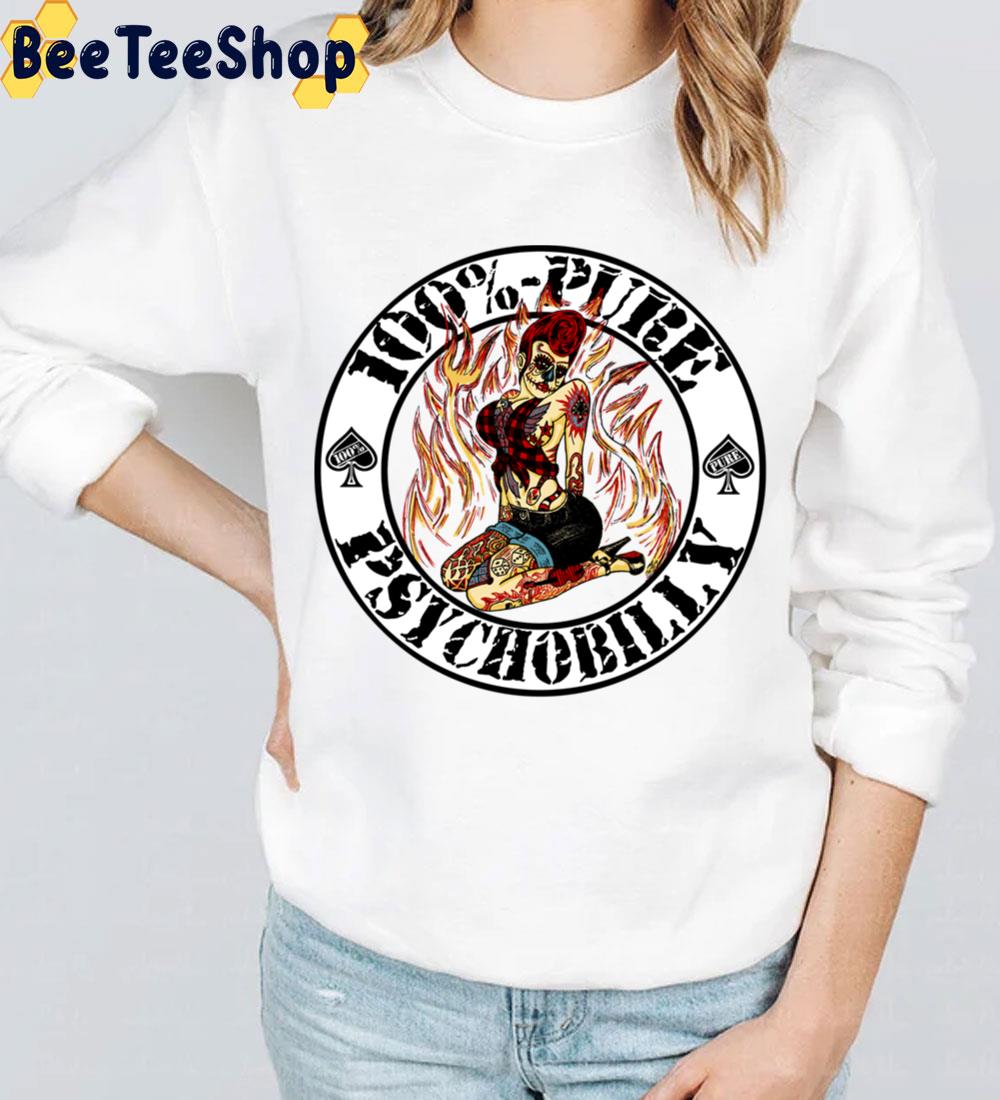 Psychobilly Girl White Trending Unisex Sweatshirt Psychobilly Girl White Trending Unisex Sweatshirt