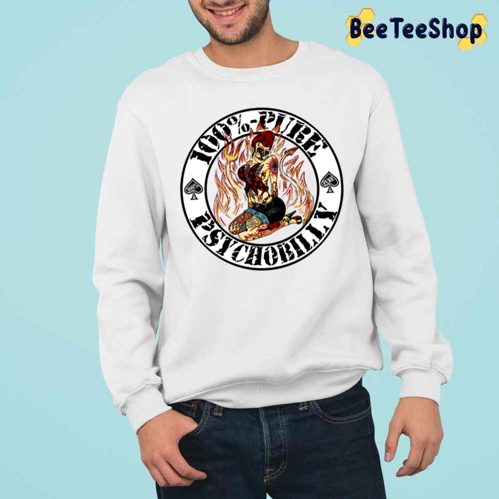 Psychobilly Girl White Trending Unisex Sweatshirt Psychobilly Girl White Trending Unisex Sweatshirt