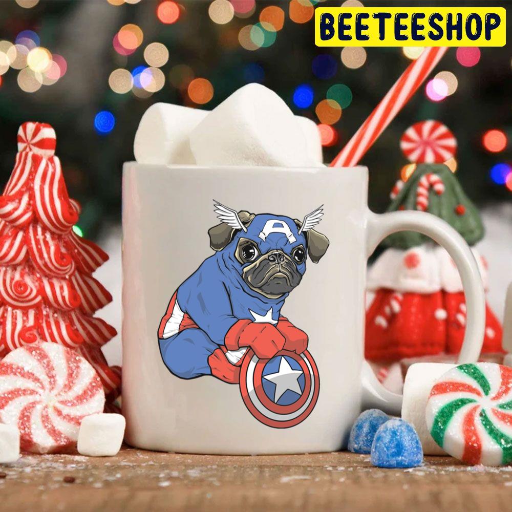 Pug Hero Captain America Trending Unisex Hoodie Pug Hero Captain America Trending Unisex Hoodie
