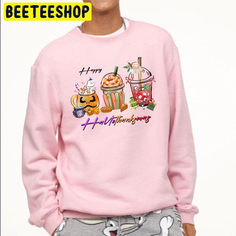 Pumpkin Cup Cake And Santa Happy Hallothanksmas Trending Unisex Sweatshirt Pumpkin Cup Cake And Santa Happy Hallothanksmas Trending Unisex Sweatshirt