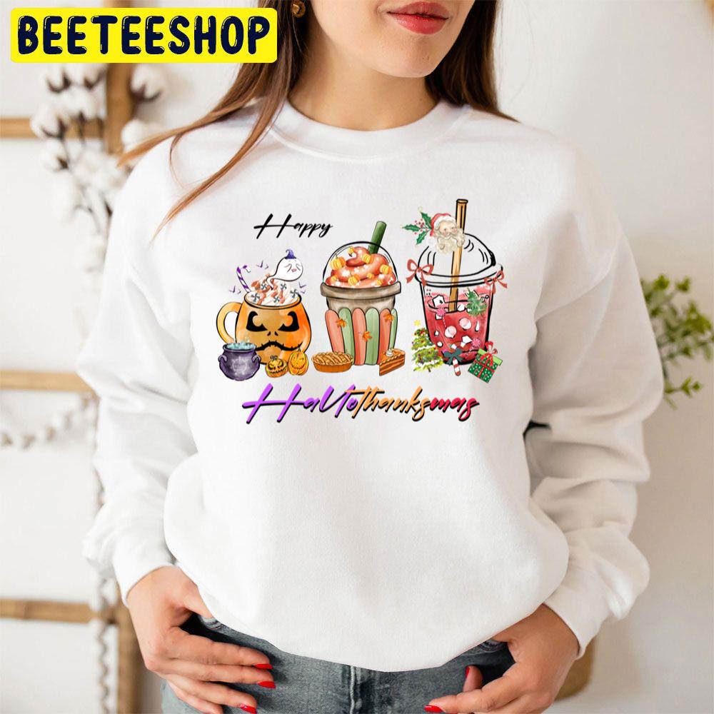 Pumpkin Cup Cake And Santa Happy Hallothanksmas Trending Unisex Sweatshirt Pumpkin Cup Cake And Santa Happy Hallothanksmas Trending Unisex Sweatshirt