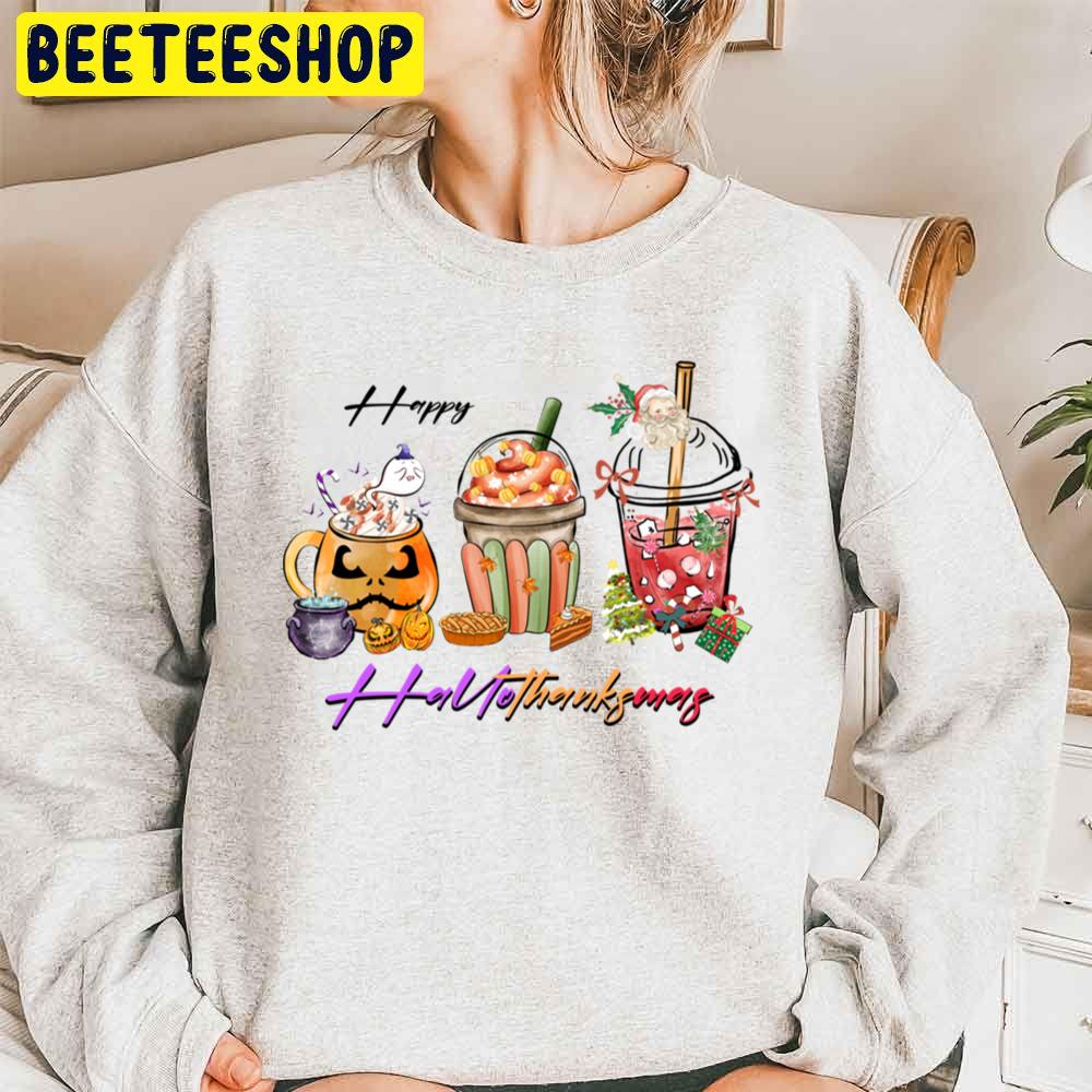 Pumpkin Cup Cake And Santa Happy Hallothanksmas Trending Unisex Sweatshirt Pumpkin Cup Cake And Santa Happy Hallothanksmas Trending Unisex Sweatshirt
