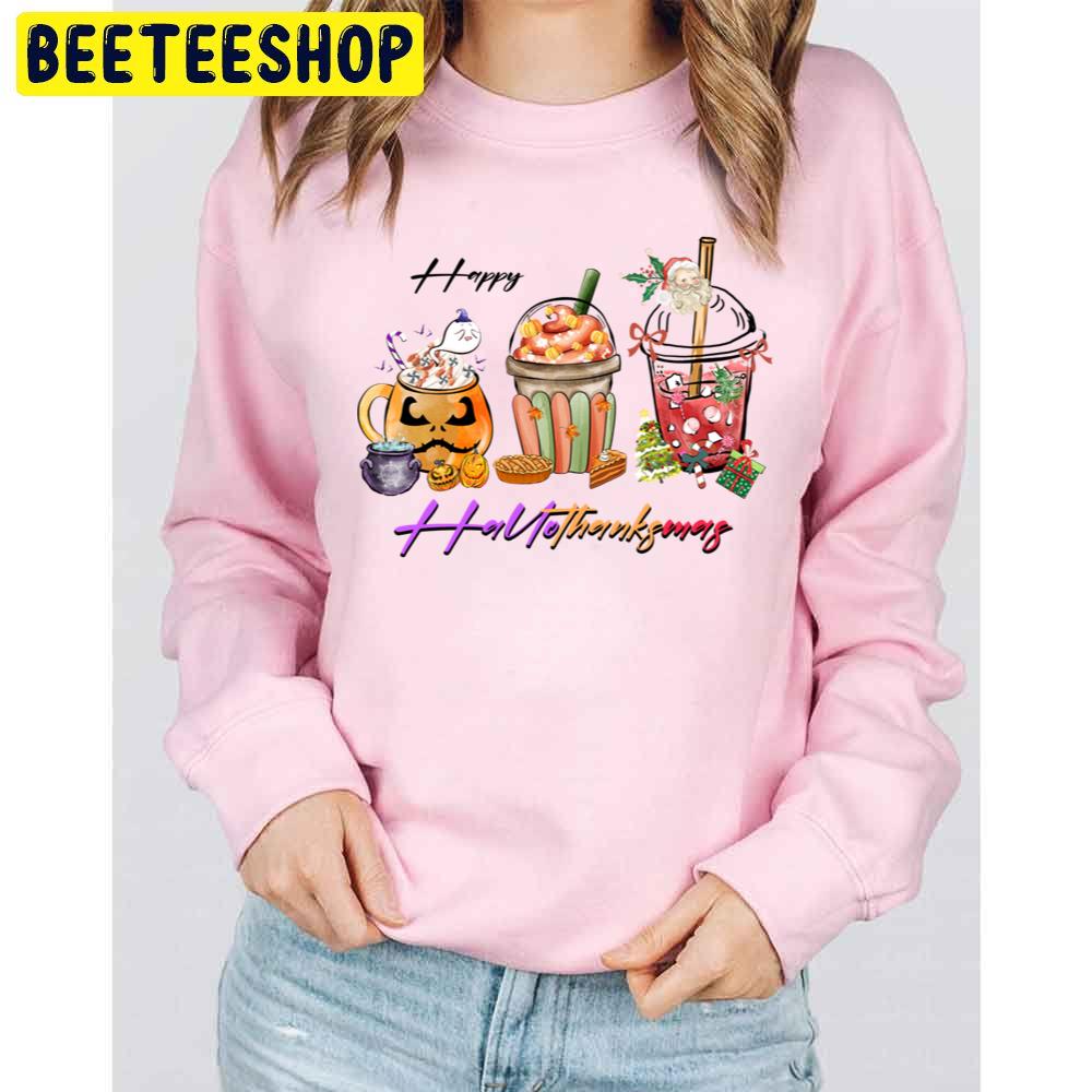 Pumpkin Cup Cake And Santa Happy Hallothanksmas Trending Unisex Sweatshirt Pumpkin Cup Cake And Santa Happy Hallothanksmas Trending Unisex Sweatshirt