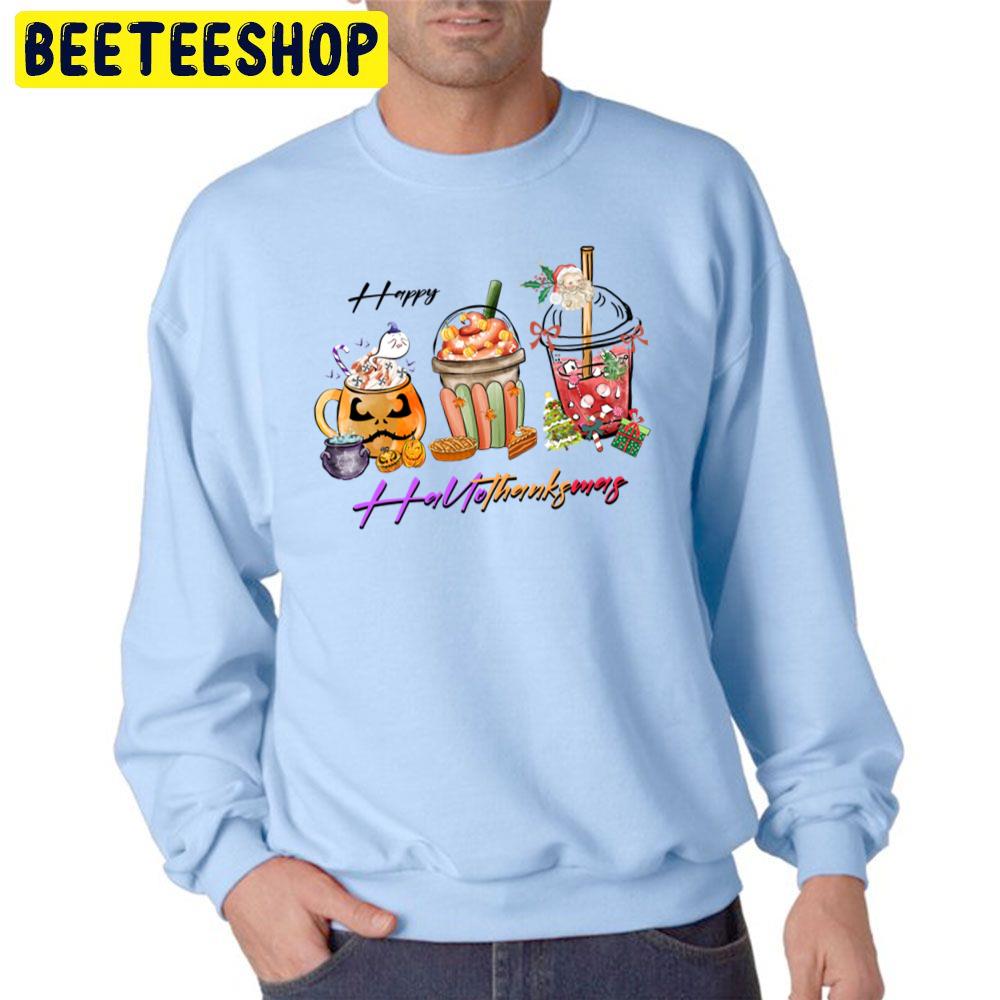 Pumpkin Cup Cake And Santa Happy Hallothanksmas Trending Unisex Sweatshirt Pumpkin Cup Cake And Santa Happy Hallothanksmas Trending Unisex Sweatshirt