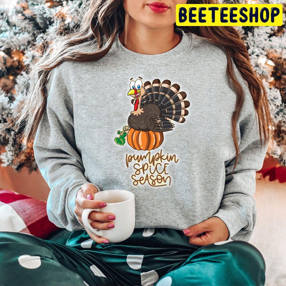 Pumpkin Spice Season With Turkey Trending Unisex Hoodie Pumpkin Spice Season With Turkey Trending Unisex Hoodie