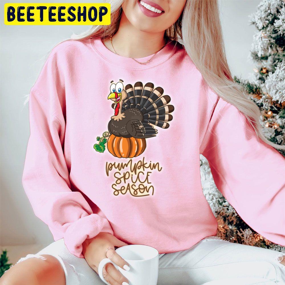 Pumpkin Spice Season With Turkey Trending Unisex Hoodie Pumpkin Spice Season With Turkey Trending Unisex Hoodie