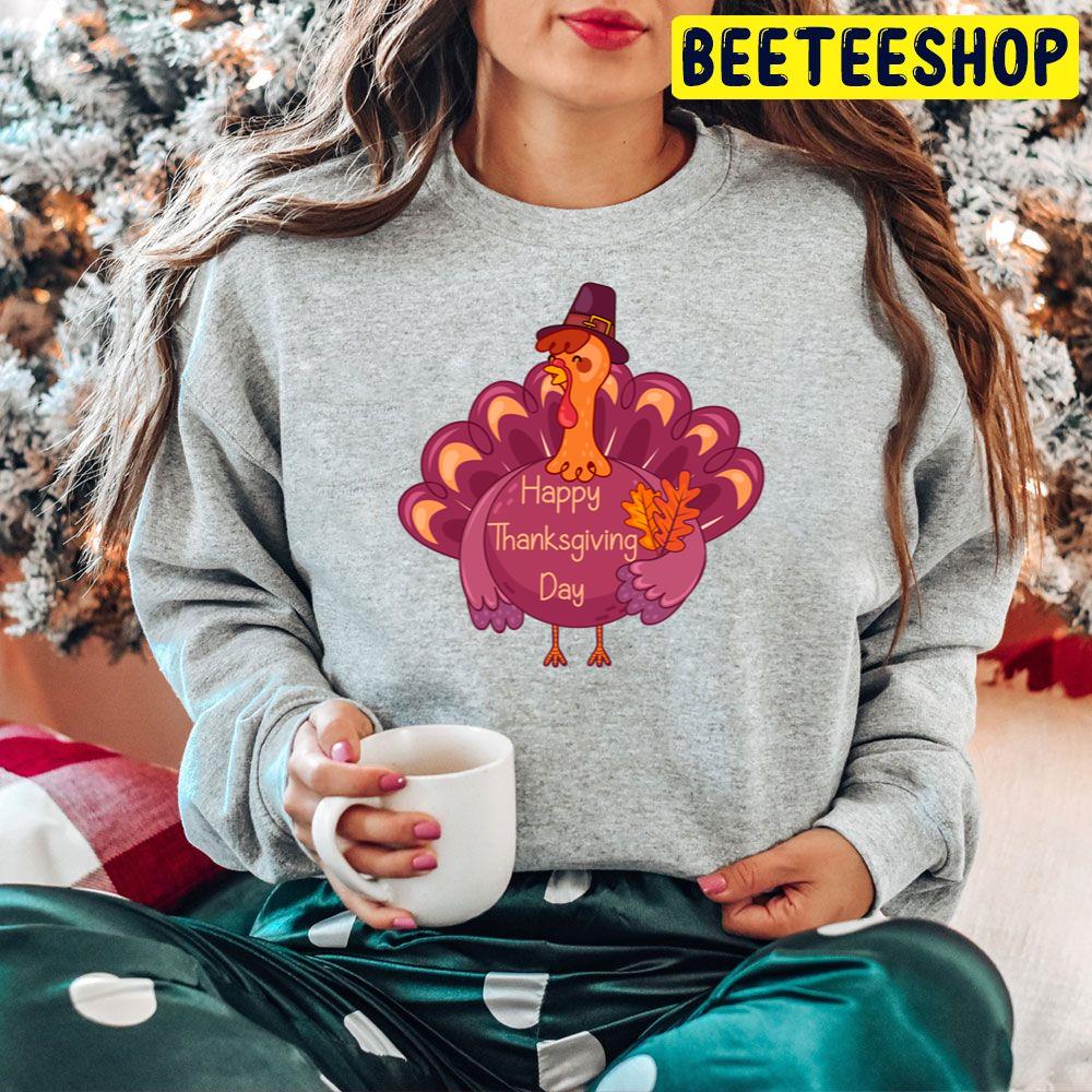 Purple Art Happy Day Thanksgiving Trending Unisex Hoodie Purple Art Happy Day Thanksgiving Trending Unisex Hoodie