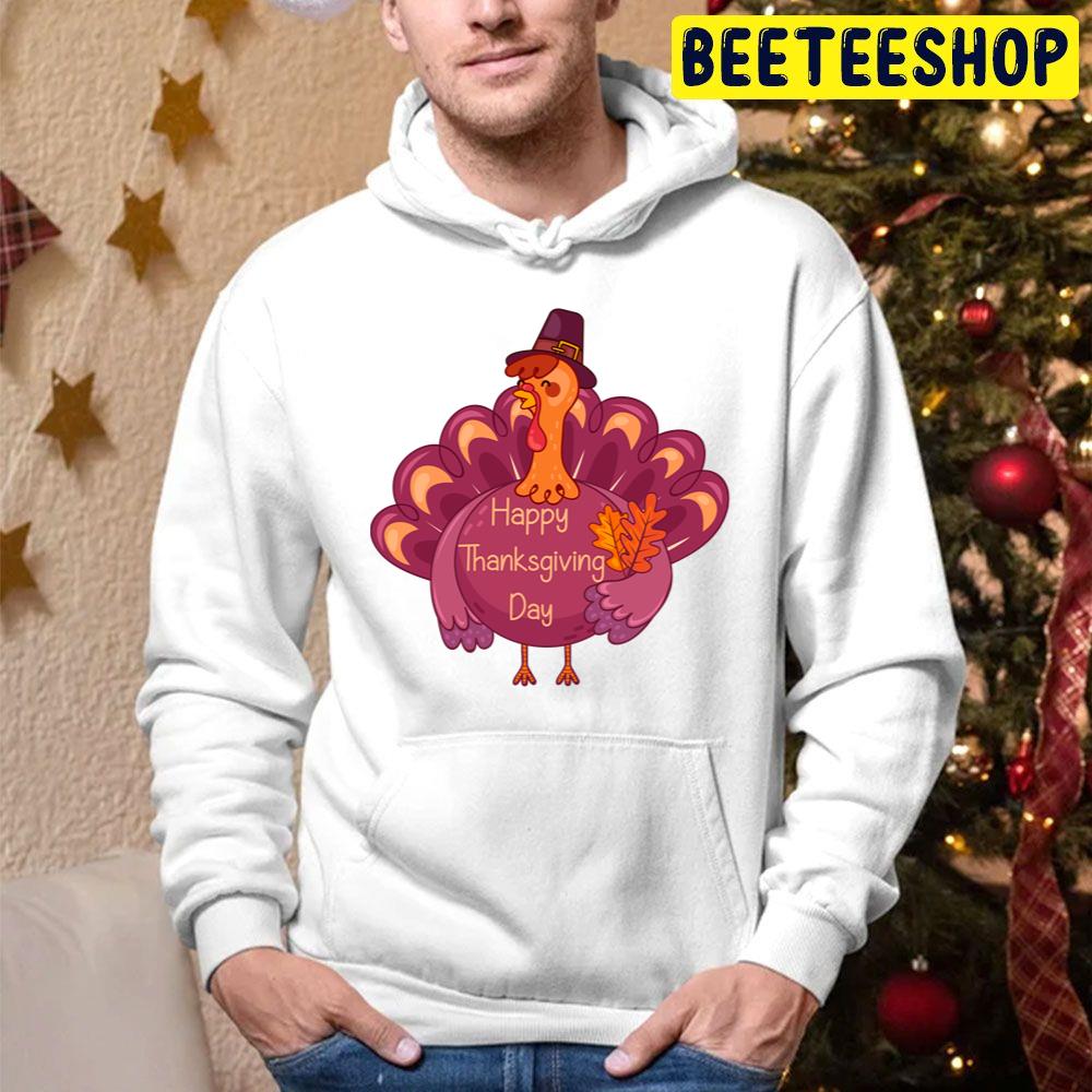 Purple Art Happy Day Thanksgiving Trending Unisex Hoodie Purple Art Happy Day Thanksgiving Trending Unisex Hoodie