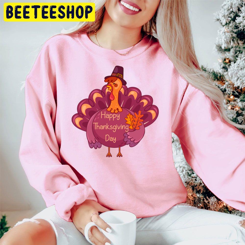 Purple Art Happy Day Thanksgiving Trending Unisex Hoodie Purple Art Happy Day Thanksgiving Trending Unisex Hoodie