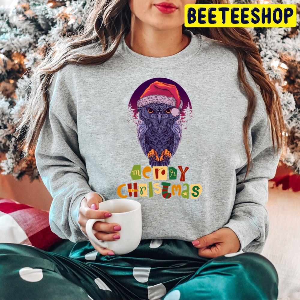 Purple Owl Marry Christmas Trending Unisex Hoodie Purple Owl Marry Christmas Trending Unisex Hoodie