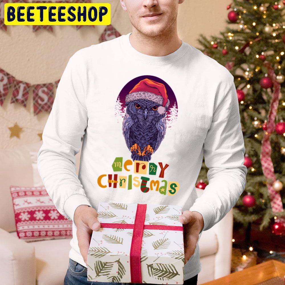 Purple Owl Marry Christmas Trending Unisex Hoodie Purple Owl Marry Christmas Trending Unisex Hoodie