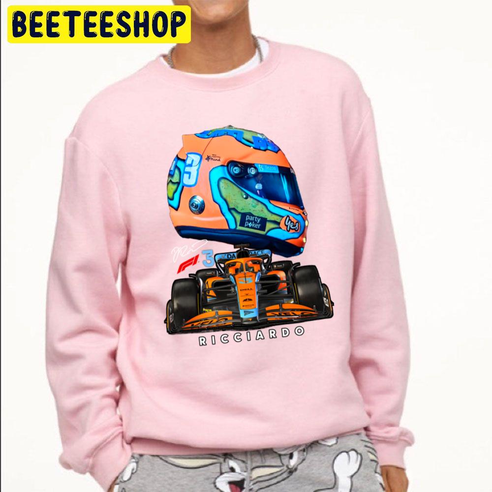 Racing Daniel Ricciardo Helmet 2022 Of Formula 1 Mclaren Team With Mcl36 Car F1 Team Trending Unisex Sweatshirt Racing Daniel Ricciardo Helmet 2022 Of Formula 1 Mclaren Team With Mcl36 Car F1 Team Trending Unisex Sweatshirt