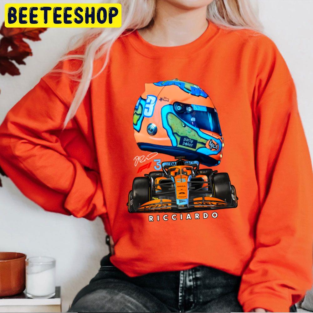 Racing Daniel Ricciardo Helmet 2022 Of Formula 1 Mclaren Team With Mcl36 Car F1 Team Trending Unisex Sweatshirt Racing Daniel Ricciardo Helmet 2022 Of Formula 1 Mclaren Team With Mcl36 Car F1 Team Trending Unisex Sweatshirt