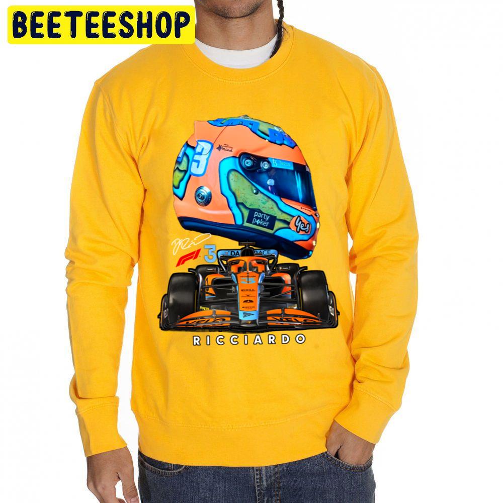Racing Daniel Ricciardo Helmet 2022 Of Formula 1 Mclaren Team With Mcl36 Car F1 Team Trending Unisex Sweatshirt Racing Daniel Ricciardo Helmet 2022 Of Formula 1 Mclaren Team With Mcl36 Car F1 Team Trending Unisex Sweatshirt