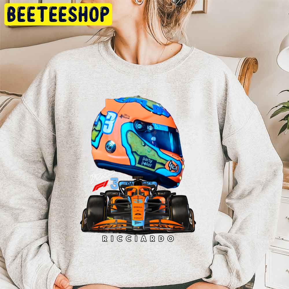 Racing Daniel Ricciardo Helmet 2022 Of Formula 1 Mclaren Team With Mcl36 Car F1 Team Trending Unisex Sweatshirt Racing Daniel Ricciardo Helmet 2022 Of Formula 1 Mclaren Team With Mcl36 Car F1 Team Trending Unisex Sweatshirt