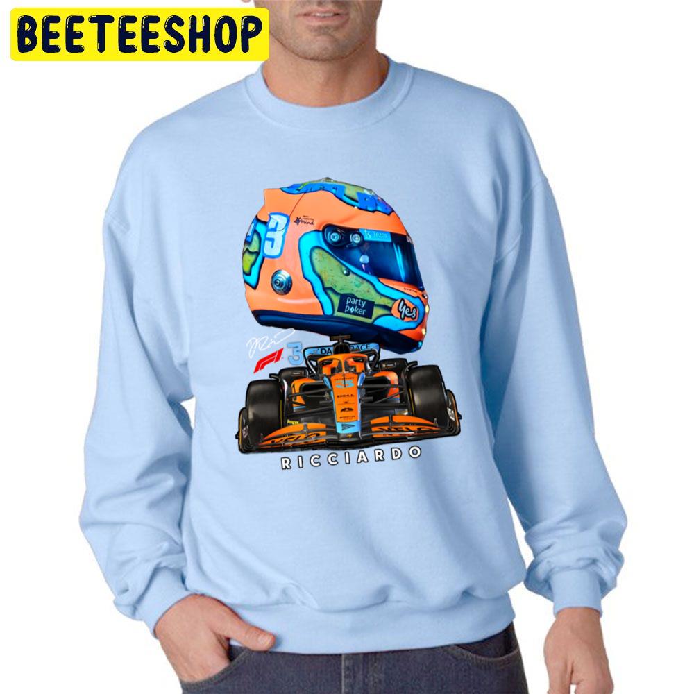 Racing Daniel Ricciardo Helmet 2022 Of Formula 1 Mclaren Team With Mcl36 Car F1 Team Trending Unisex Sweatshirt Racing Daniel Ricciardo Helmet 2022 Of Formula 1 Mclaren Team With Mcl36 Car F1 Team Trending Unisex Sweatshirt