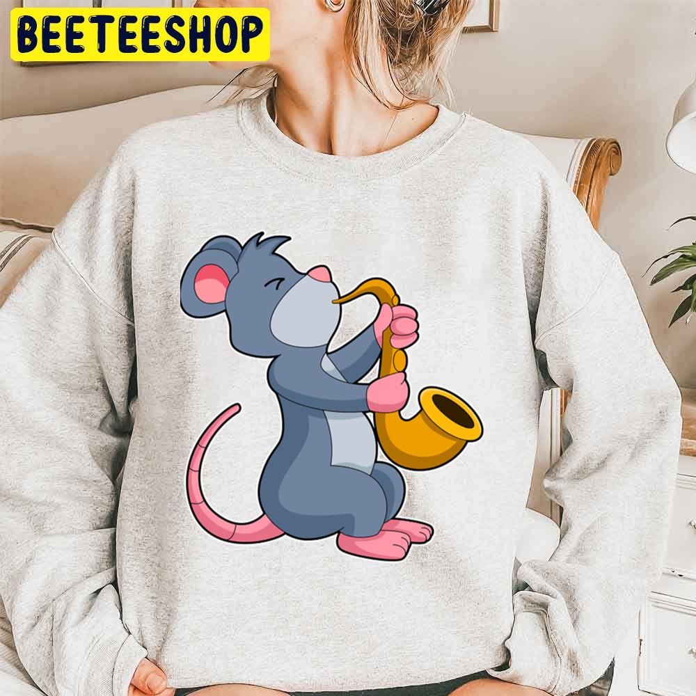 Rat At Music With Saxophone Trending Unisex Sweatshirt Rat At Music With Saxophone Trending Unisex Sweatshirt