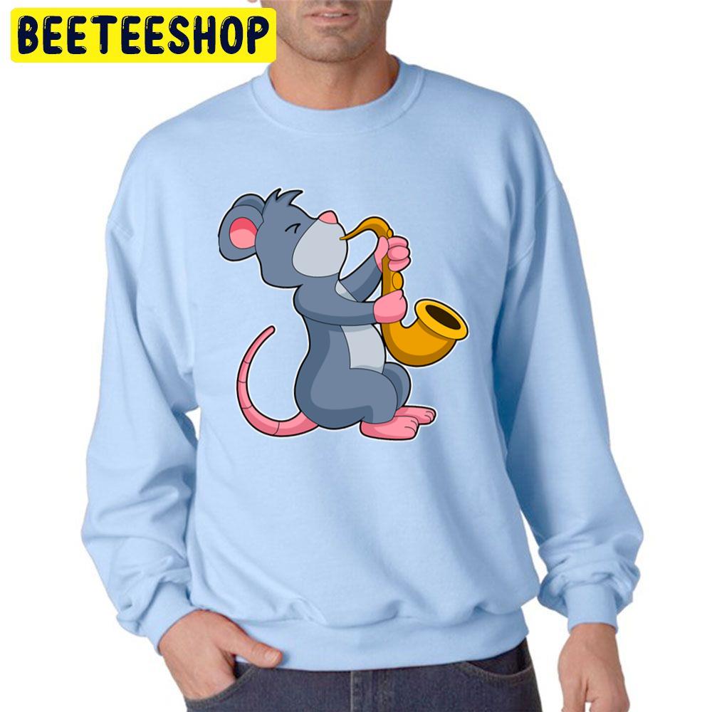 Rat At Music With Saxophone Trending Unisex Sweatshirt Rat At Music With Saxophone Trending Unisex Sweatshirt