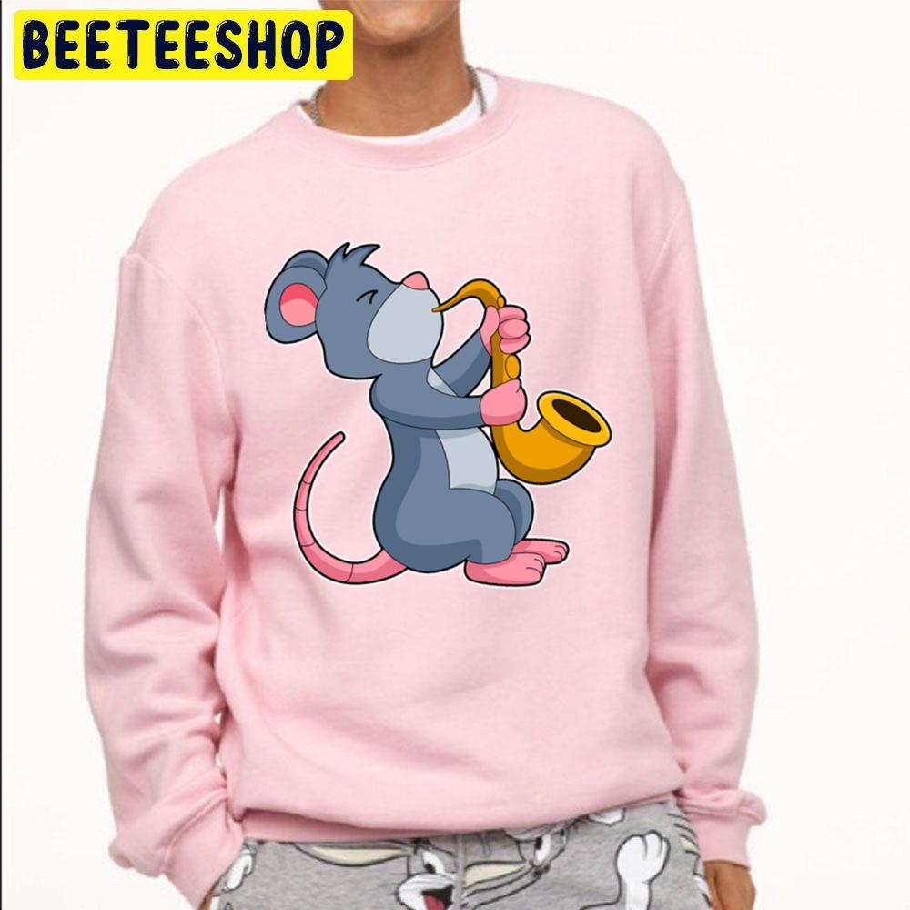 Rat At Music With Saxophone Trending Unisex Sweatshirt Rat At Music With Saxophone Trending Unisex Sweatshirt