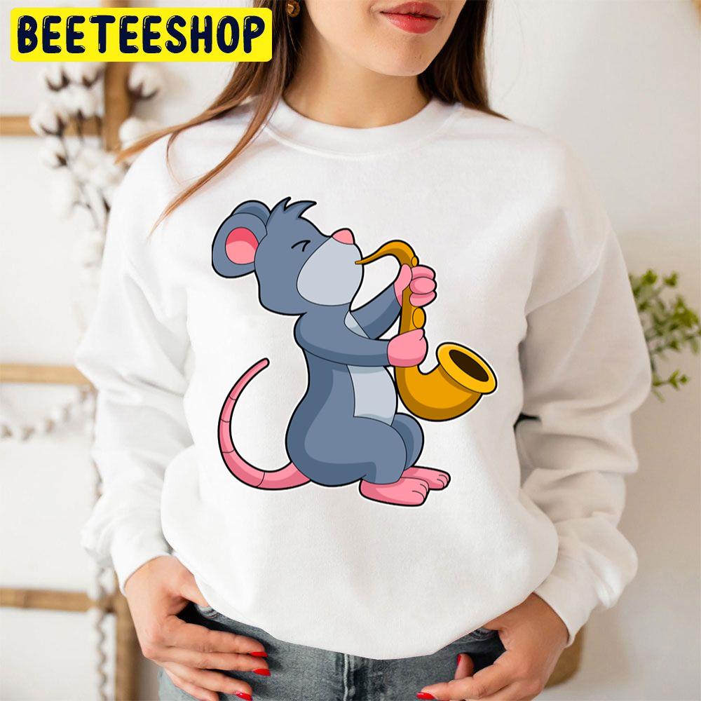 Rat At Music With Saxophone Trending Unisex Sweatshirt Rat At Music With Saxophone Trending Unisex Sweatshirt