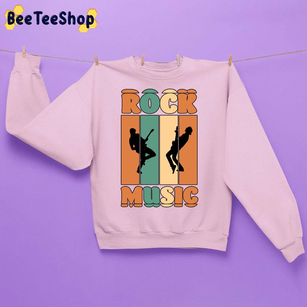 Retro Rock Music Great For Music Lovers Retro Colors & Black Logo Design T-Sh Trending Unisex Sweatshirt Retro Rock Music Great For Music Lovers Retro Colors & Black Logo Design T-Sh Trending Unisex Sweatshirt