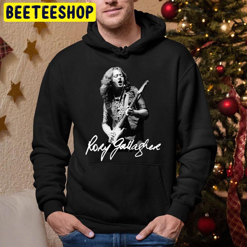Rory Gallagher Playing Guitar Trending Unisex Hoodie Rory Gallagher Playing Guitar Trending Unisex Hoodie