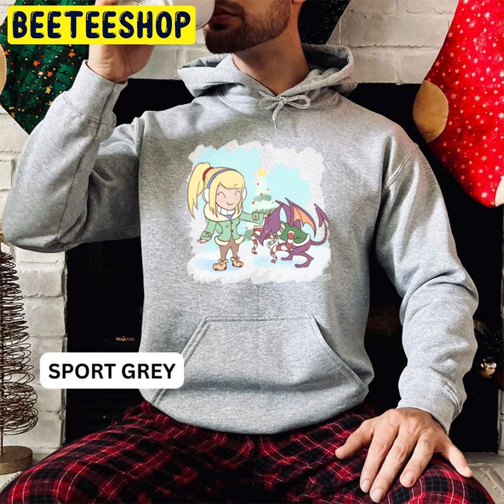 Samus And Ridley Metroid Christmas Trending Unisex Hoodie Samus And Ridley Metroid Christmas Trending Unisex Hoodie