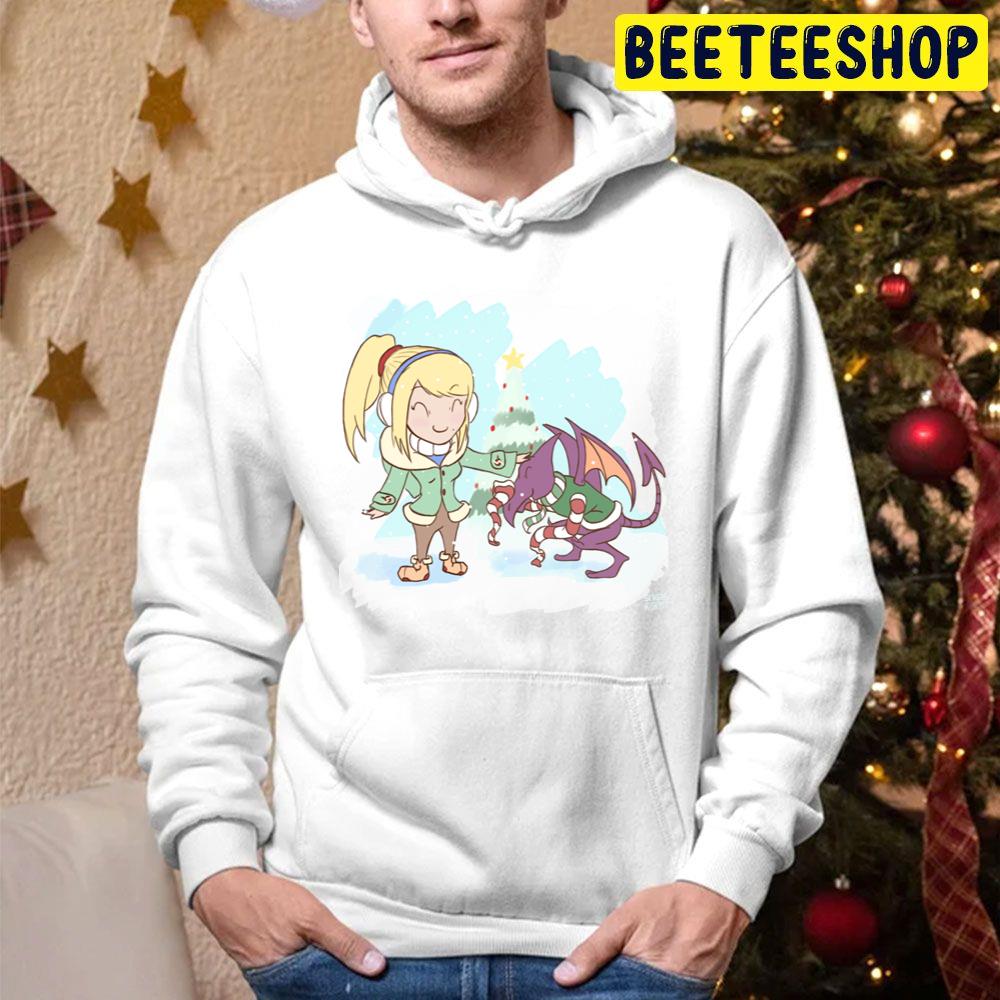Samus And Ridley Metroid Christmas Trending Unisex Hoodie Samus And Ridley Metroid Christmas Trending Unisex Hoodie