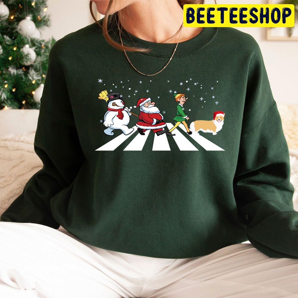 Santa And Friends With Corgi Christmas Trending Unisex Hoodie Santa And Friends With Corgi Christmas Trending Unisex Hoodie