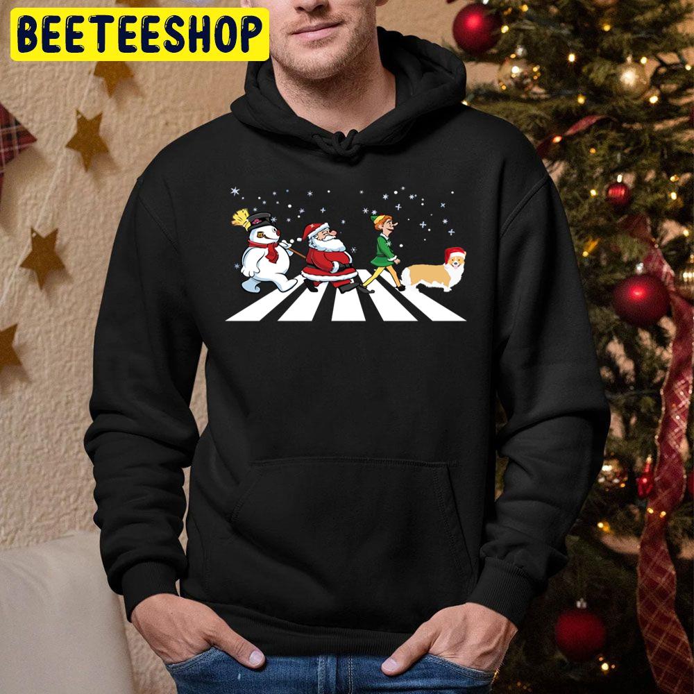Santa And Friends With Corgi Christmas Trending Unisex Hoodie Santa And Friends With Corgi Christmas Trending Unisex Hoodie