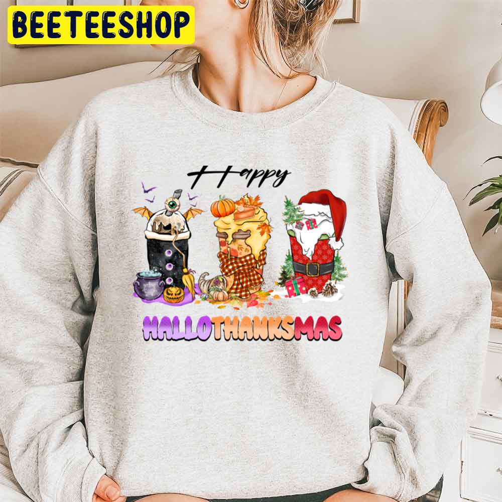 Santa Cake And Pumpkin Happy Hallothanksmas Trending Unisex Sweatshirt Santa Cake And Pumpkin Happy Hallothanksmas Trending Unisex Sweatshirt