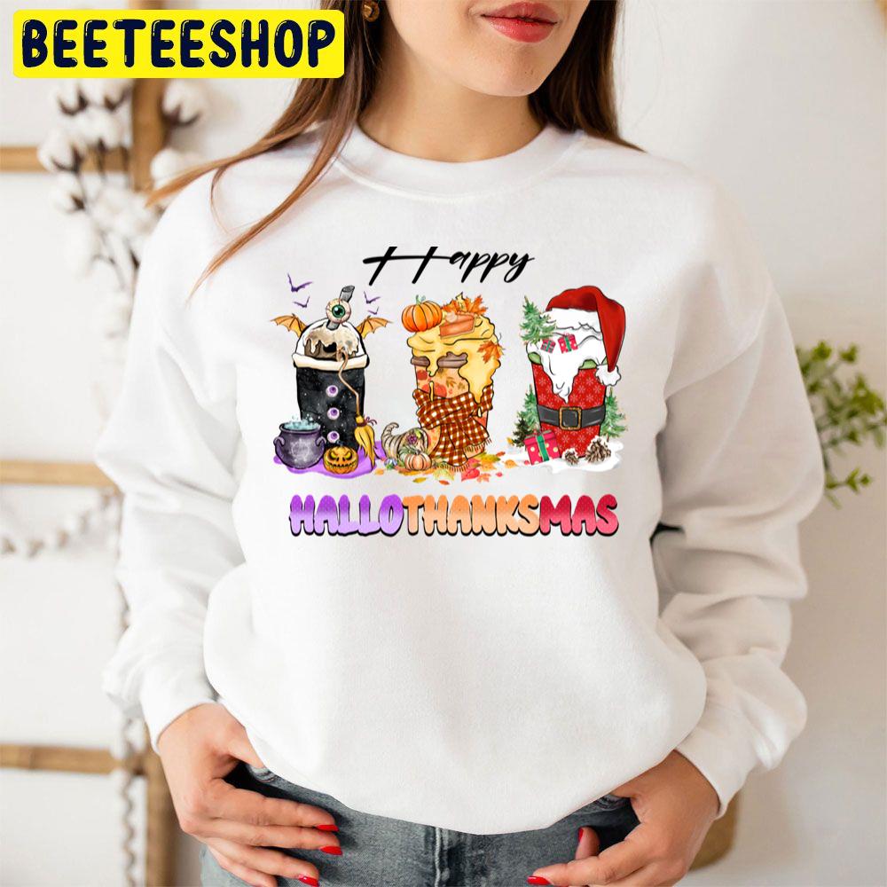 Santa Cake And Pumpkin Happy Hallothanksmas Trending Unisex Sweatshirt Santa Cake And Pumpkin Happy Hallothanksmas Trending Unisex Sweatshirt