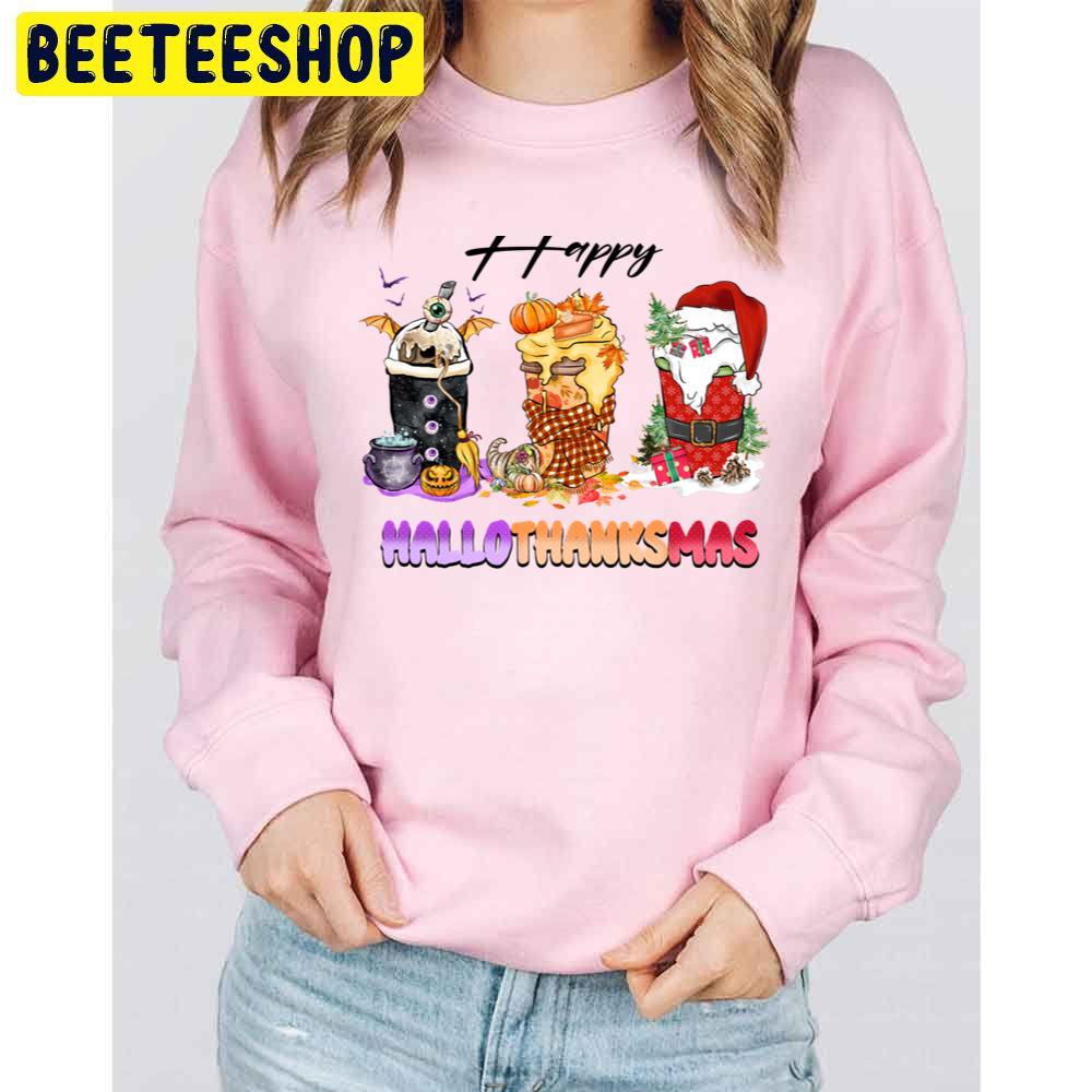 Santa Cake And Pumpkin Happy Hallothanksmas Trending Unisex Sweatshirt Santa Cake And Pumpkin Happy Hallothanksmas Trending Unisex Sweatshirt