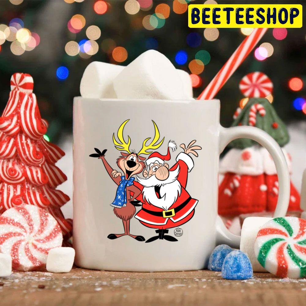 Santa Claus And Reindeer Christmas Trending Unisex Hoodie Santa Claus And Reindeer Christmas Trending Unisex Hoodie